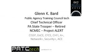 Glenn K Bard Public Agency Training Council tech