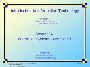 Introduction to Information Technology 2 nd Edition Turban