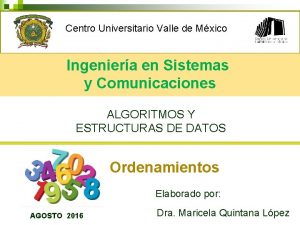 Centro Universitario Valle de Mxico Ingeniera en Sistemas