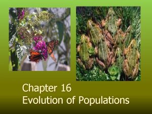 Chapter 16 Evolution of Populations 16 1 Genes