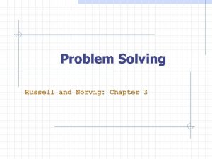 Problem Solving Russell and Norvig Chapter 3 ProblemSolving