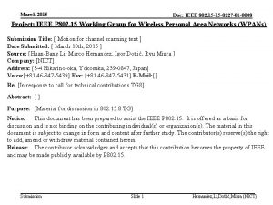 March 2015 Doc IEEE 802 15 15 0227