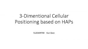 3 Dimentional Cellular Positioning based on HAPs 5120309700
