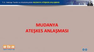 Mudanya ateşkes antlaşması