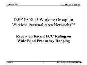 September 2000 doc IEEE 802 15 00297 r