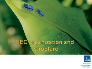 IEC organization and structure International Electrotechnical Commission IEC