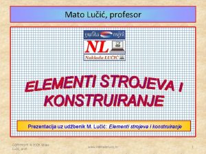 Mato Lui profesor Prezentacija uz udbenik M Lui