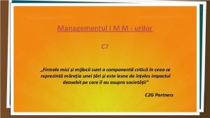 Managementul I M M urilor C 7 Firmele