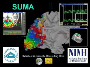 SUMA Statistical Scientific Computing Core 29 Oct 2009