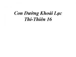 Con ng Khoi Lc ThiThin 16 I Con