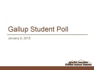 Gallup Student Poll January 9 2018 What is