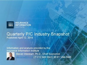 Quarterly PC Industry Snapshot Published April 12 2019