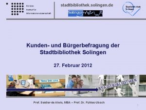 FH Kln stadtbibliothek solingen de Institut fr Informationswissenschaft