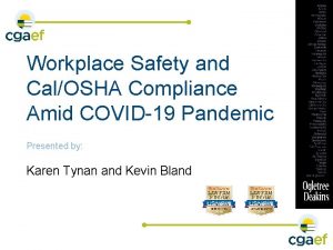 Workplace Safety and CalOSHA Compliance Amid COVID19 Pandemic