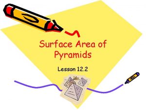 Surface Area of Pyramids Lesson 12 2 Pyramids