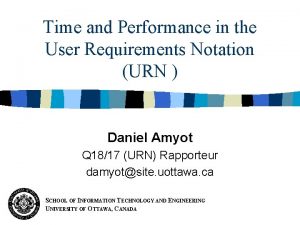 Time and Performance in the User Requirements Notation
