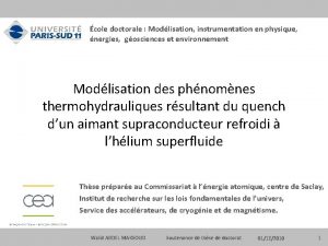 cole doctorale Modlisation instrumentation en physique nergies gosciences