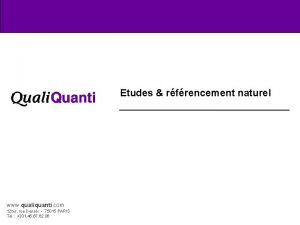 Etudes rfrencement naturel www qualiquanti com 12 bis