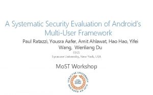 A Systematic Security Evaluation of Androids MultiUser Framework