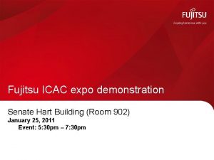 Fujitsu ICAC expo demonstration Senate Hart Building Room