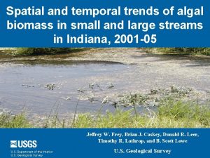 Spatial and temporal trends of algal biomass in