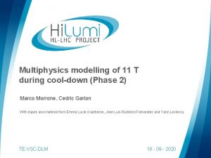 Multiphysics modelling of 11 T during cooldown Phase