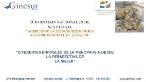 II JORNADAS NACIONALES DE SEXOLOGA ACERCANDO LA CIENCIA