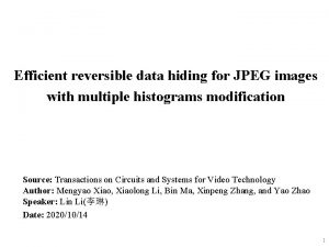 Efficient reversible data hiding for JPEG images with