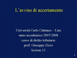 Lavviso di accertamento Universit Carlo Cattaneo Liuc anno