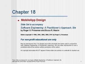 Chapter 18 Mobile App Design Slide Set to