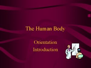 The Human Body Orientation Introduction What is anatomy