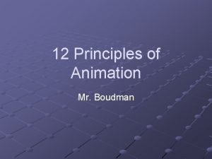 12 Principles of Animation Mr Boudman SQUASH AND