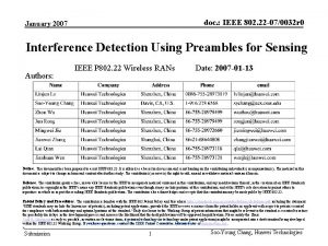 doc IEEE 802 22 070032 r 0 January