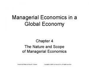 Managerial Economics in a Global Economy Chapter 4