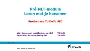 PrNLTmodule Leren met je hersenen Product van TU