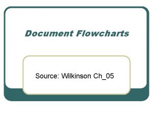 Document Flowcharts Source Wilkinson Ch05 Document Flowcharts l