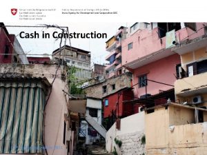 Cash in Construction CTP Spiez September 2014 Basic