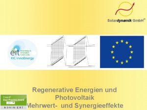 Solardynamik Gmb H Regenerative Energien und Photovoltaik Mehrwert