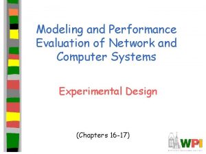 Modeling and Performance Evaluation of Network and Computer