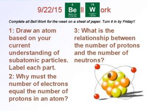4 3 Distinguishing Among Atoms 92215 ll ork