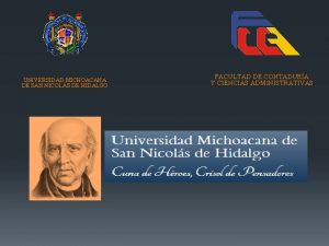 UNIVERSIDAD MICHOACANA DE SAN NICOLS DE HIDALGO FACULTAD