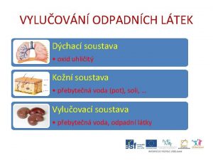 VYLUOVN ODPADNCH LTEK Dchac soustava oxid uhliit Kon