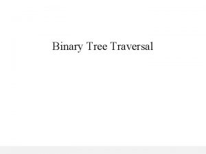 Lcr is related to which tree traversal