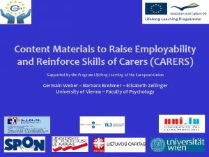 Content Materials to Raise Employability and Reinforce Skills