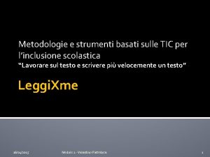 Metodologie e strumenti basati sulle TIC per linclusione