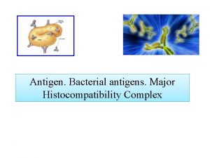 Antigen Bacterial antigens Major Histocompatibility Complex The name