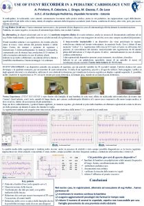 USE OF EVENT RECORDER IN A PEDIATRIC CARDIOLOGY