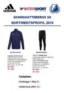 SKINNSKATTEBERGS SK SORTIMENTSPROFIL 2018 CF 4319CF 4334 Condivo