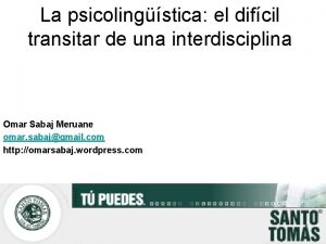 La psicolingstica el difcil transitar de una interdisciplina