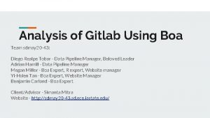 Analysis of Gitlab Using Boa Team sdmay 20